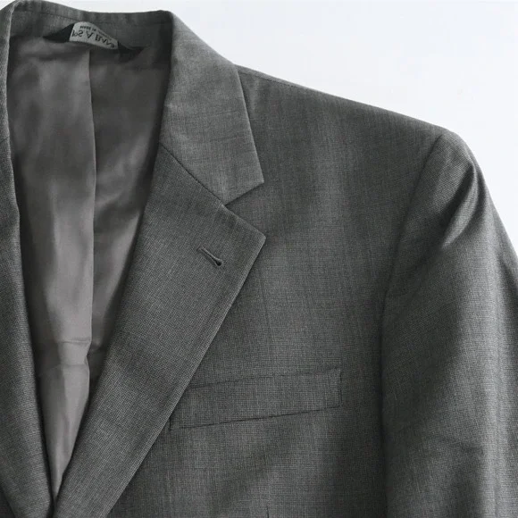 Jos. A.‎ Bank 42R 36x30 Tan Olive Weave 100% Wool Mens Jacket Pants Suit